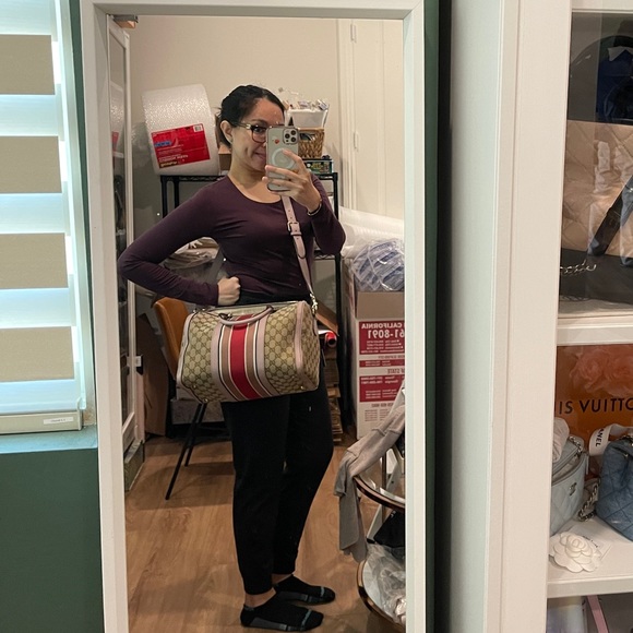 ❌SOLD❌Gucci Boston GG Supreme Canvas Lt Pink Nude Bag 2 - Picture 13 of 13